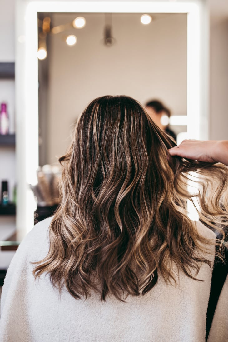 Woman at hair salon